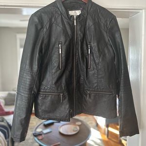 Faux Leather Moto Jacket